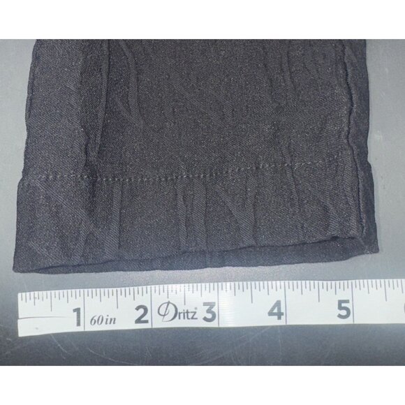 BITTE KAI RAND Black Fold Down High Waist Pull On Textured Straight Leg Pants XL - Picture 12 of 12